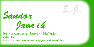 sandor jamrik business card